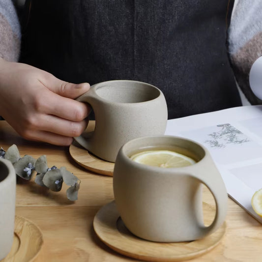 Retro Ceramic Mug Stoneware Coffee Cup Milk Cup Home Japanese Creative Teacup Office Drinking Mug Breakfast Cup